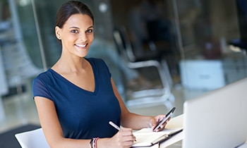 A female Technical Writer working