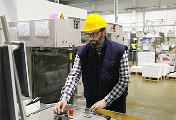 Engineer Working In Factory