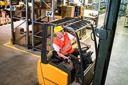 Forklift Operator at Warehouse Loading