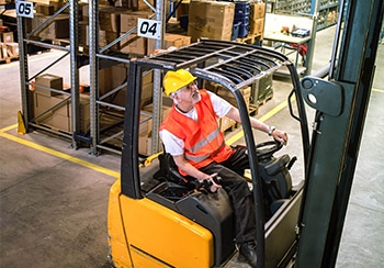 Forklift Operator at Warehouse Loading