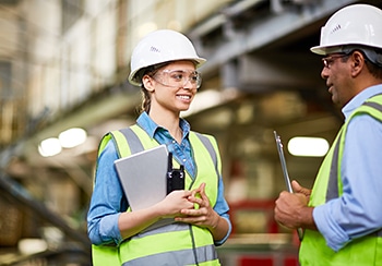Two Workers Talking