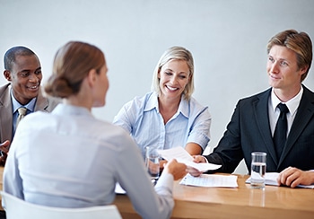 A Lady in a Group Interview Process